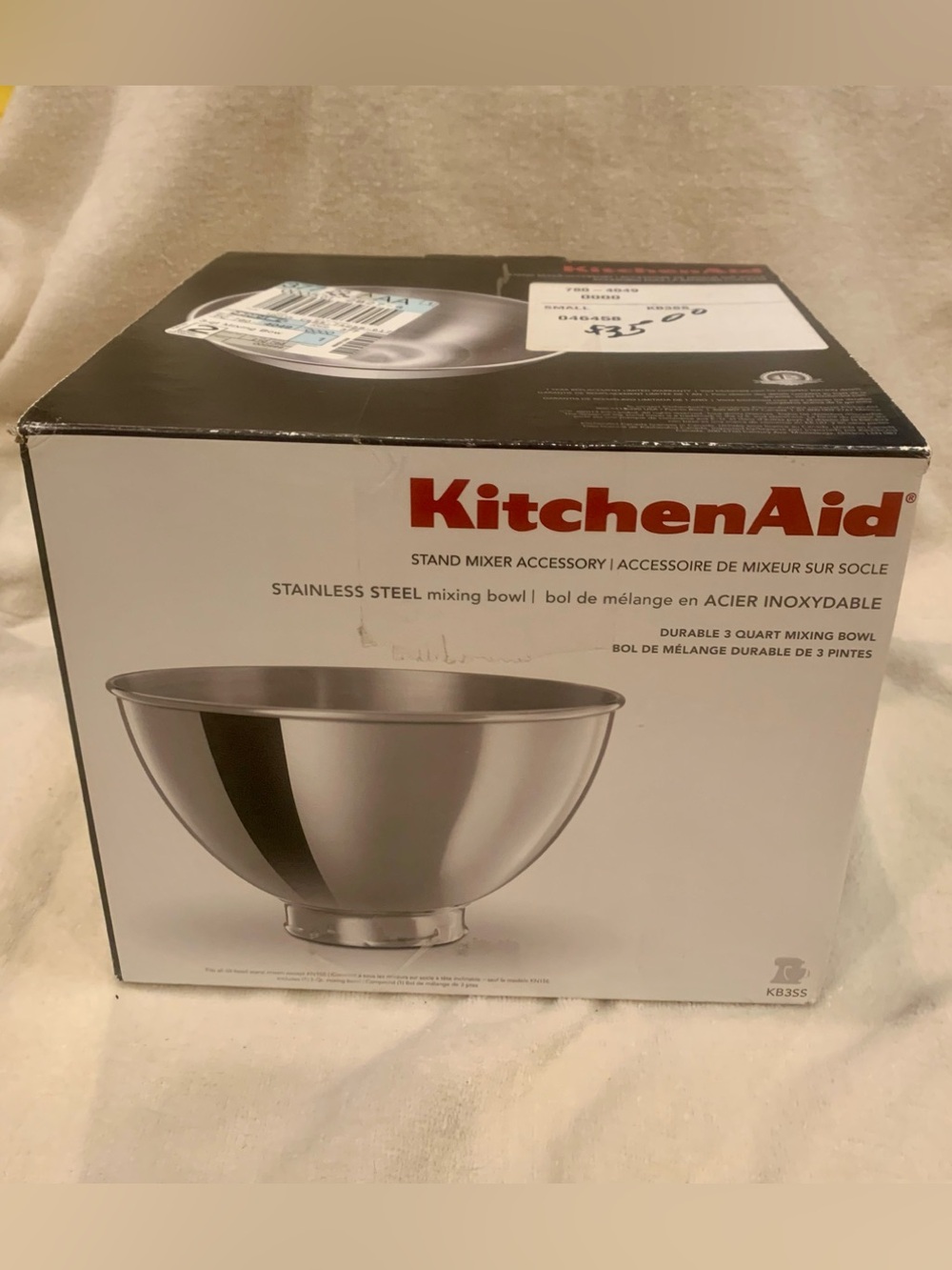 KitchenAid Stainless Steel Mixing Bowl - KB3SS K30 NEW